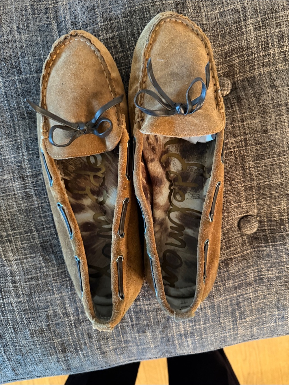 Sam Edelman Tan Suede Moccasin Flats